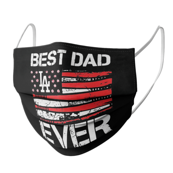 Los Angeles Dodgers Best Dad Ever American Flag Happy Father Day Face Mask