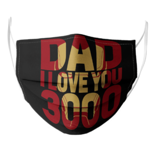 Marvel Iron Man Dad I Love You 3000 Father day face mask