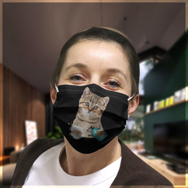 Cat Wash Your Hand Quarantined 2020 face mask