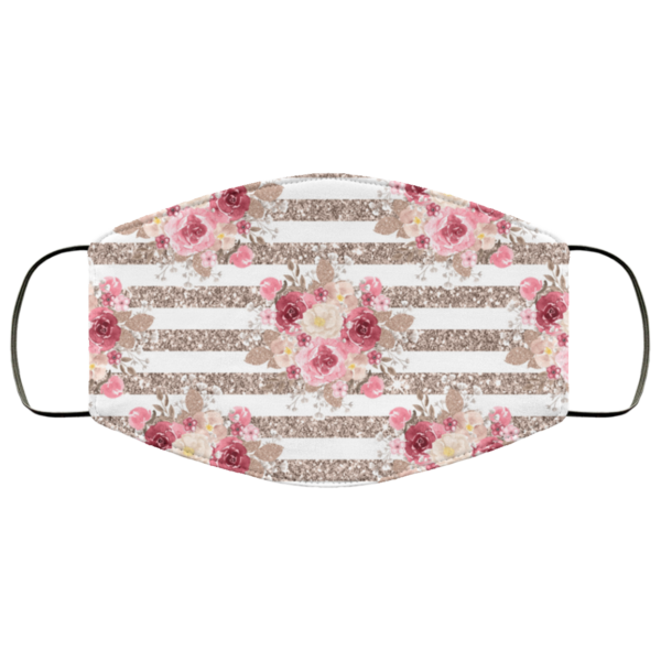 Sweet Pink Flowers Face Mask Washable Reusable