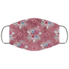 Plum and Navy Flowers Face Mask Washable Reusable