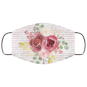 Girly Flowers Face Mask Washable Reusable