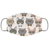 Hipster Cats Face Mask Washable Reusable