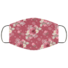Burgundy Flowers Dreams Face Mask Washable Reusable