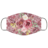 Red Watercolor Rose Face Mask Washable Reusable