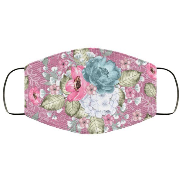 Sweet Pink Flowers Blossom Face Mask Washable Reusable