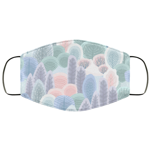 Abstract Winter Forest Face Mask Washable Reusable