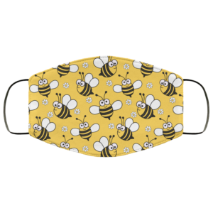 Kawaii Cute Bee Cartoon Face Mask Washable Reusable