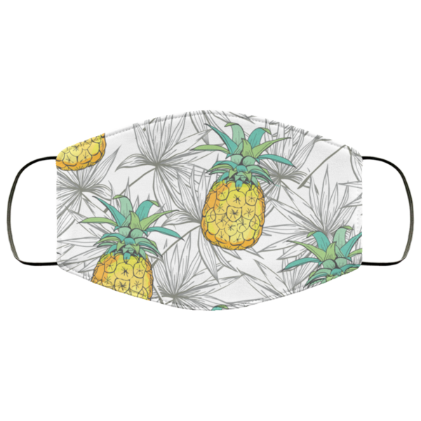 Watercolor Pineapples Face Mask Washable Reusable