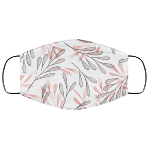 Floral Hand Drawn Leaves Face Mask Washable Reusable