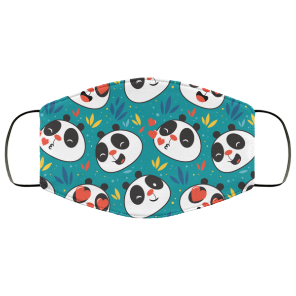 Cute Panda Emoticon Face Mask Washable Reusable