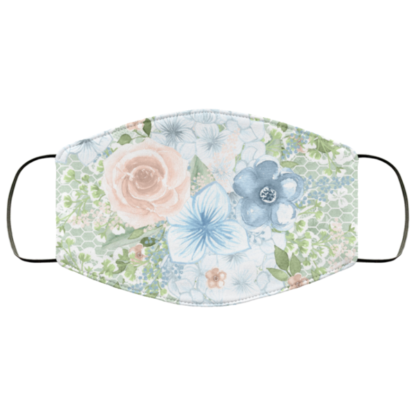 Watercolor Flowers Winter Face Mask Washable Reusable
