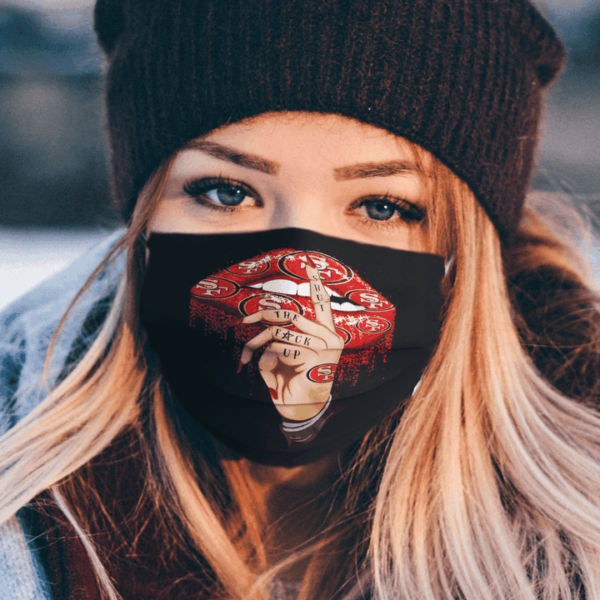 Sexy Lips San Francisco 49ers Shhh Cotton Face Mask