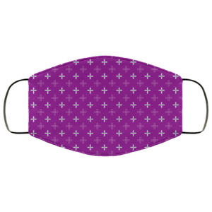 Greek Cross in Purple Washable Reusable Face Mask Adult