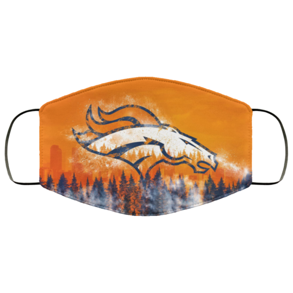 Denver Broncos Washable Reusable Face Mask Adult