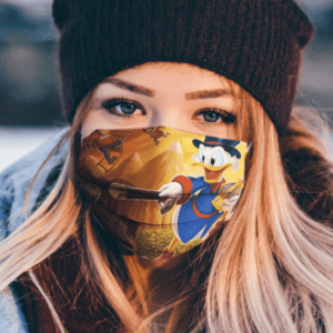Cartoon Film Scrooge McDuck Face Mask Washable Reusable