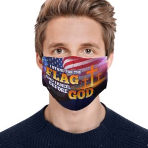 I Stand For The Flag and I Kneel Before God Face Mask