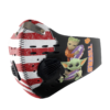 Baby Yoda And Groot Hug Florida Gators American Flag Activated Carbon Filter Sport Mask