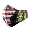 Baby Yoda And Groot Hug Detroit Lions American Flag Activated Carbon Filter Sport Mask