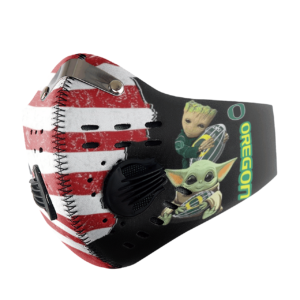 Baby Yoda And Groot Hug Oregon Ducks American Flag Activated Carbon Filter Sport Mask