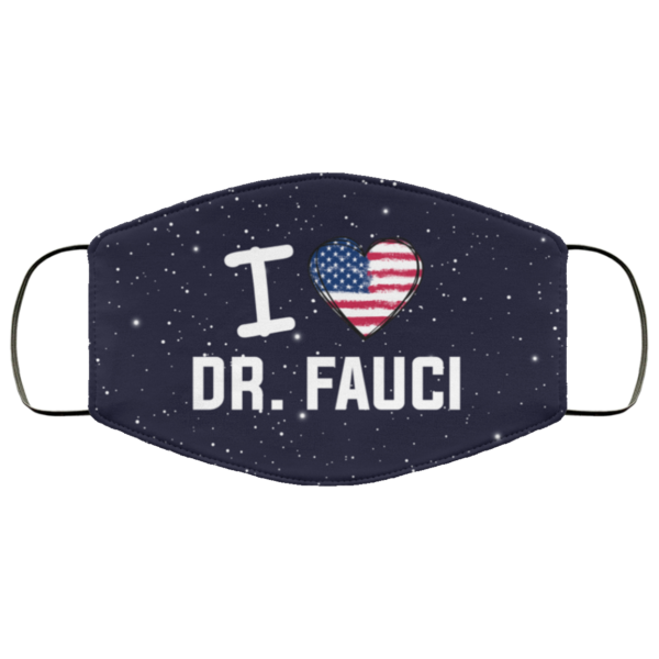 I Love Dr Fauci American Flag Face Mask
