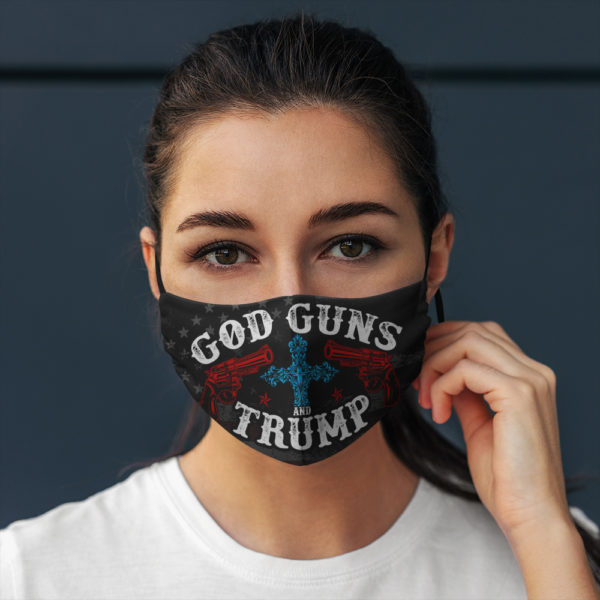 God Guns And Trump America Face Mask
