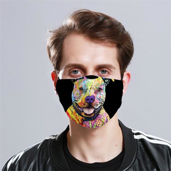 Bulldog Pattern Cloth Face Mask Reusable