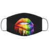 LGBT Flag Lips Face Mask