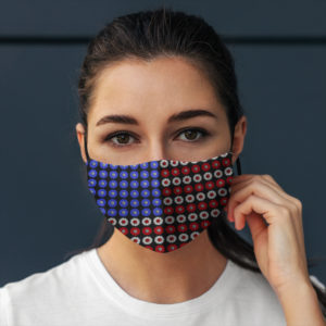 Sunflower American Flag 4th Of July Face Mask
