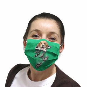 Beagle Scratch Face Mask