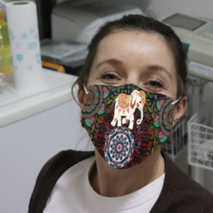 Elephant Hippie Cloth Face Mask