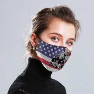 Firefighter America Flag Cloth Face Mask