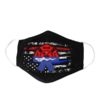 Firefighter America Flag Cloth Face Mask