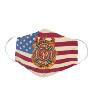Firefighter Logo America Flag Cloth Face Mask