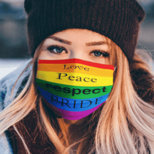 LGBTQ Support Rainbow Flag Love Peace Respect Pride Flag Face Mask 1