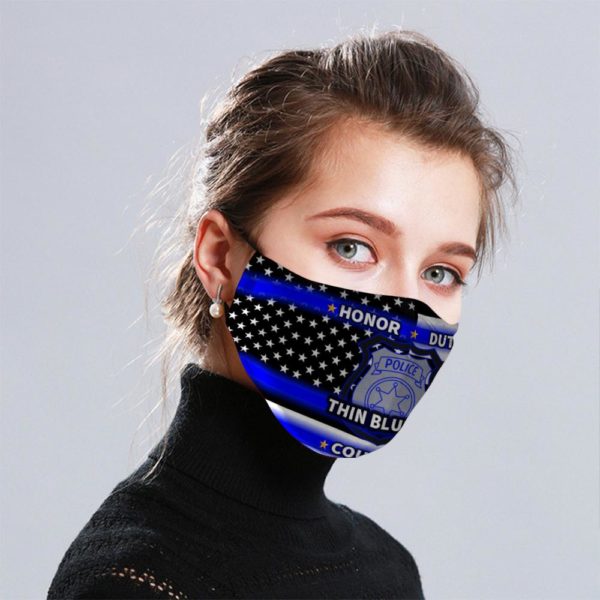 Thin Blue Line Cloth Face Mask Reusable