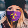 Purple Not Today Mr Virus Biohazard  Face Mask Washable Reusable
