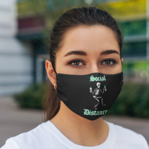 Social distance skeleton Cloth Face Mask 1