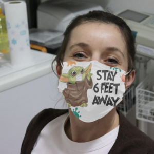 Baby Yoda – Stay 6 Feet Away Cloth Face Mask