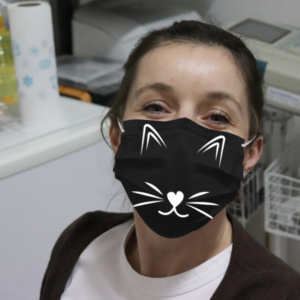 Cute Cat Face Cloth Face Mask