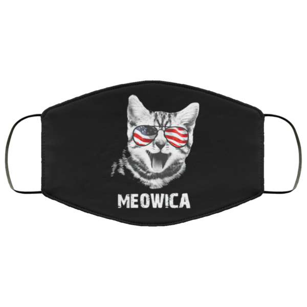 Meowica 4th of July Independence Day American Cat Face Mask