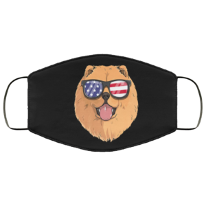 Chow Chow Dog Patriotic Usa 4th Of July American Flag Face Mask