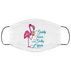 Flamingo Sandy Toes And Salty Lips Cloth Face Mask