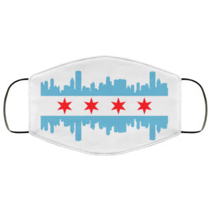 Chicago Flag Cityscape Face Mask