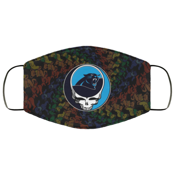 Carolina Panthers Grateful Dead Face Mask