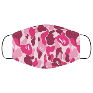 Camo Bape pink Face Mask