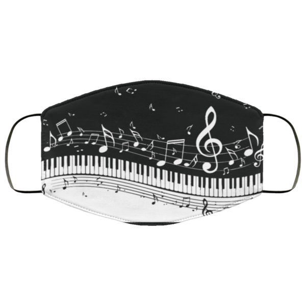 Piano music notes Face Mask