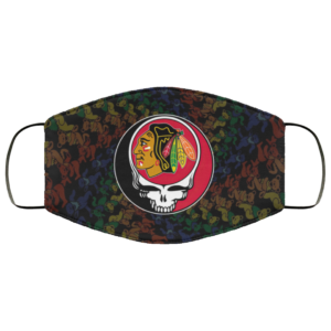 Chicago Blackhawks Grateful Dead Face Mask