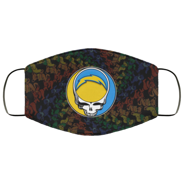 Los Angeles Chargers Grateful Dead Face Mask
