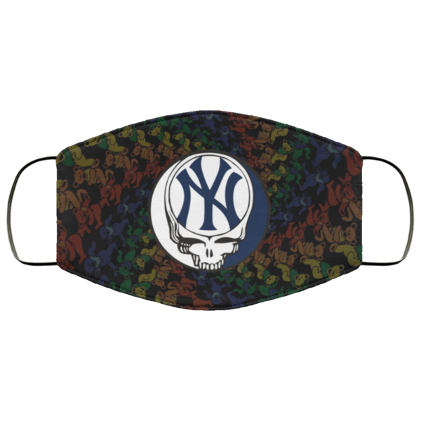 New York Yankees The Grateful Dead Face Mask